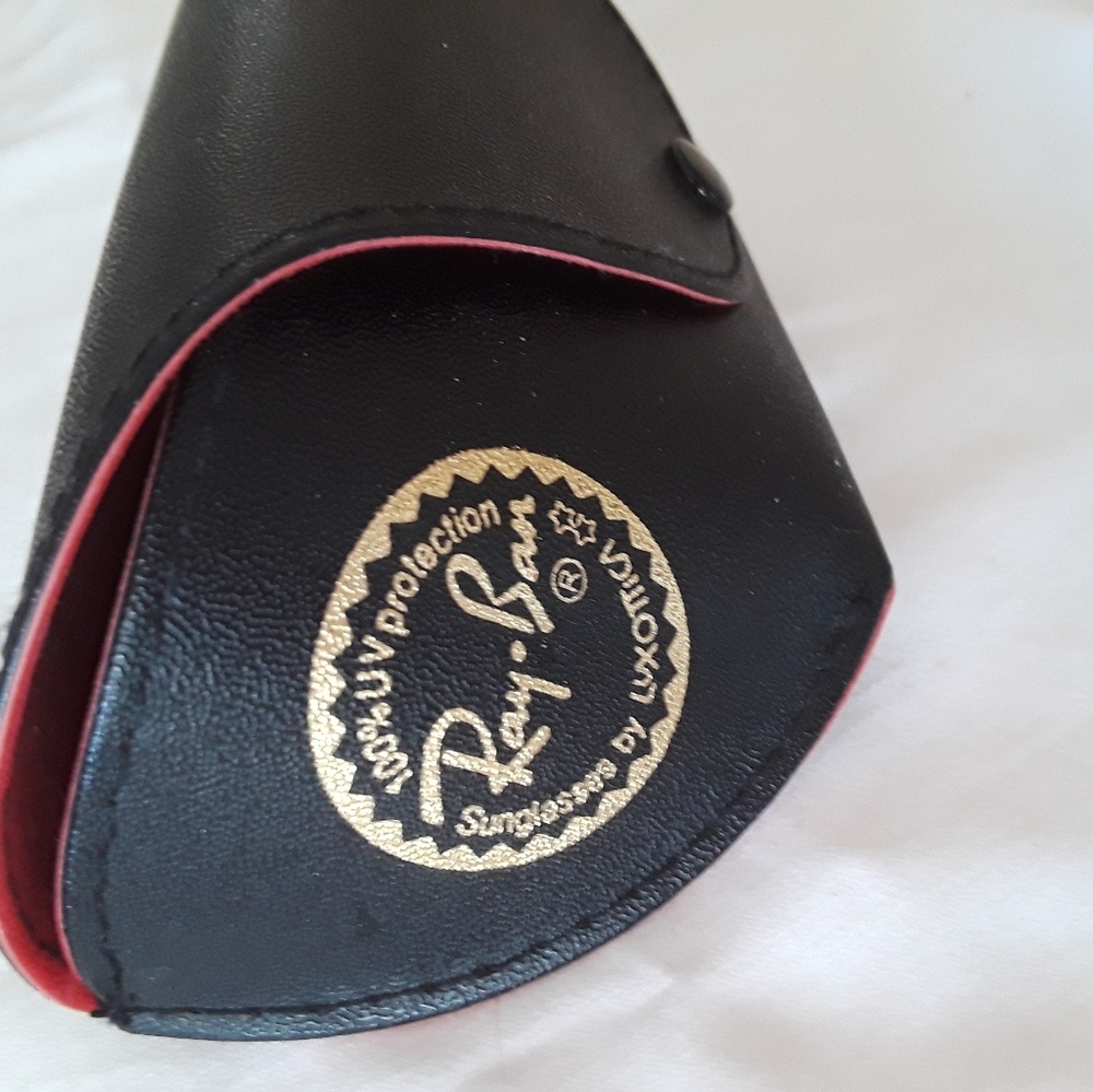 Ray-Ban Leather Case with Red Lining